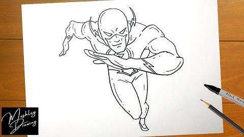 How to Draw The Flash Running Easy Step by Step
