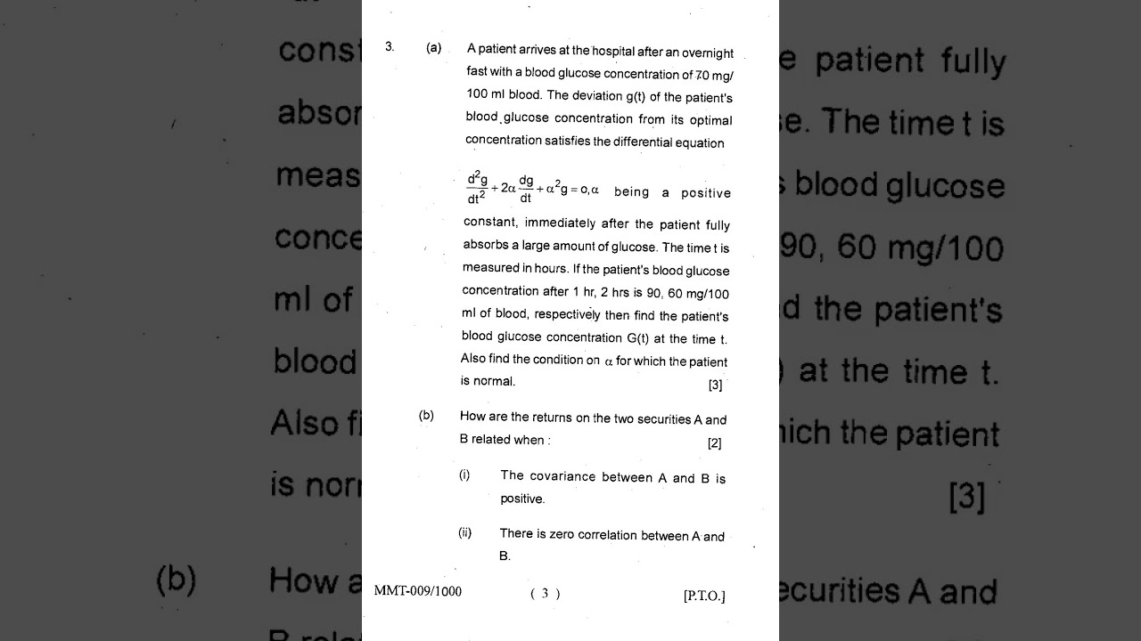 MMT 009   IGNOU December 2019 Question
