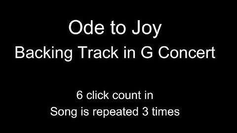 Ode to Joy Backing Track in G Concert