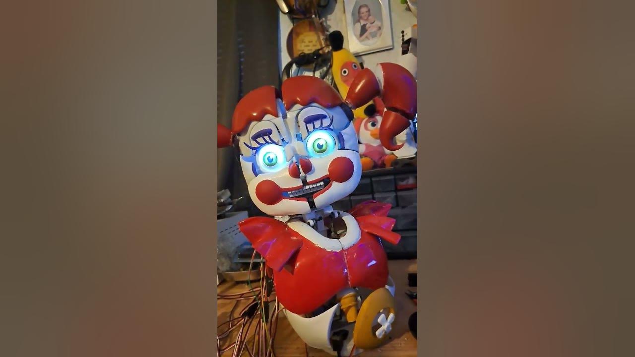 Circus Baby rapid faceplate animation test #fnaf #fivenightsatfreddys #animatronics #circusbaby