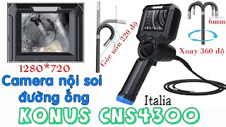 Camera nội soi đường ống, buồng đốt. Konus CNS4300 xoay 360 độ, độ phân giải cao, ghi hình, chụp ảnh