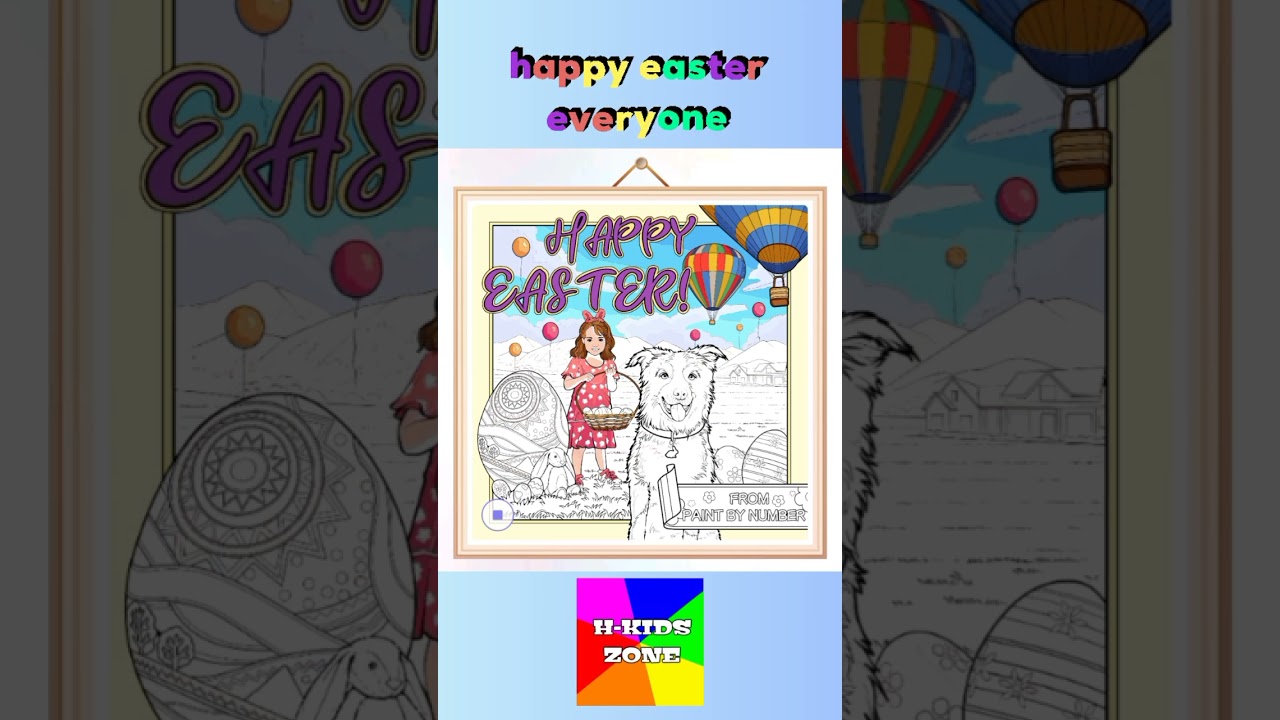 Happy Easter everyone! #paintbynumberapp #happyeaster #shorts