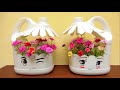 Amazing plant pots ideas recycle plastic container into beautiful flower pots for small garden