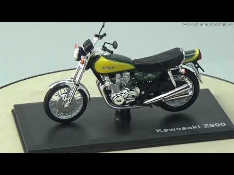 Kawasaki Z 900 Baujahr 1973 gelb-grün Maßstab 1:18 Motorrad Modell von NOREV 