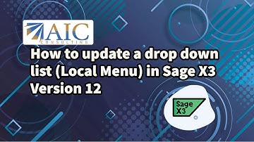 How to update a drop down list Local Menu in Sage X3 Version