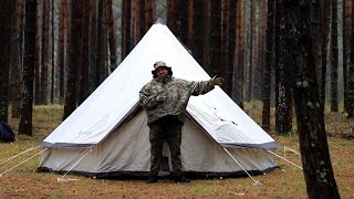 Бешеный клёв щуки осенью/автономный отопитель сухой фен/готовим щуку/шатер типпи mircamping 2907w