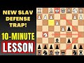 Best Shocking Trap in the Slav Defense to Beat d4 | 10-Minute Chess Lesson