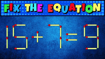 Can You Fix These Equations By Moving Just ONE Stick? IQ Test #brainteaser #braingames #puzzles