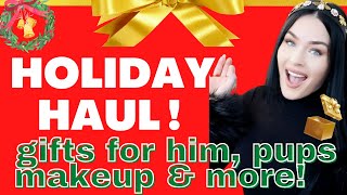 Festive Holiday Haul 2022 ! Makeup Haul, What I Got My Husband, Pups & More!!