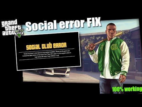 GTA V - Social Club Error 100 Fix | Social Club Failed To Load Due To Incomplete Installation