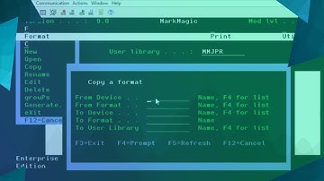 How to Copy a MarkMagic Format on the AS/400 Platform