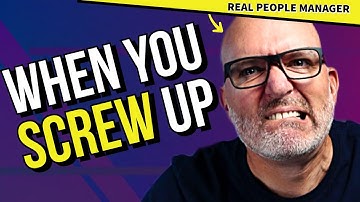 How to get over making a mistake at work