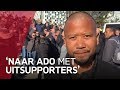 AFCA Supportersclub over ADO-supporters op het Malieveld: 