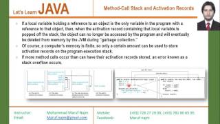 6 What is method call stack and activation record in java