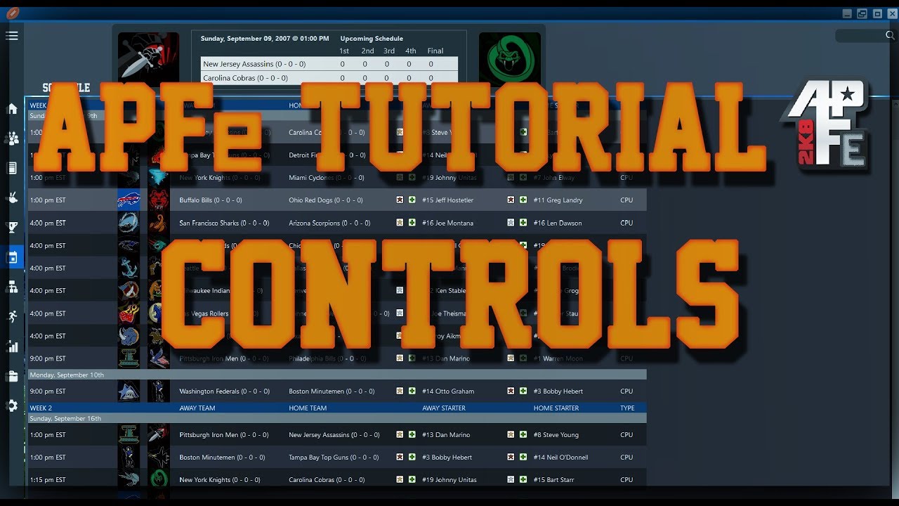 APFEe Tutorial - General Controls - YouTube