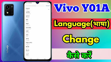 how to change language in vivo y01a, vivo y01a language setting