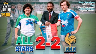 FRANCIA vs RESTO DEL MUNDO 😎 Despedida de PLATINI ⚽ MARADONA, HUGO, ZICO, BONIEK, PELÉ, PFAFF