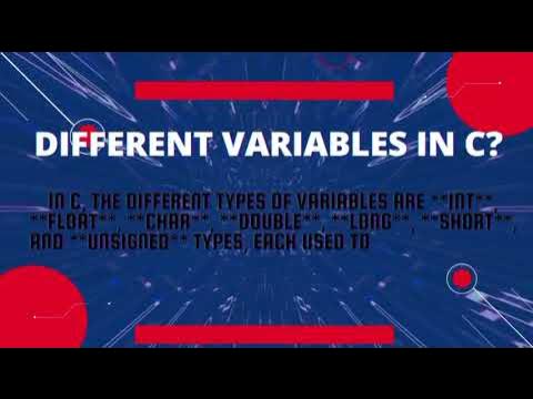 Different types of variables In C - YouTube