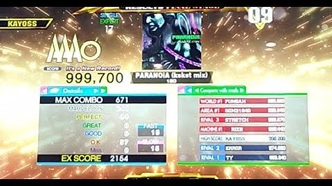 PARANOiA (kskst mix) ESP AAA PFC 999,700 - Dance Dance Revolution A20