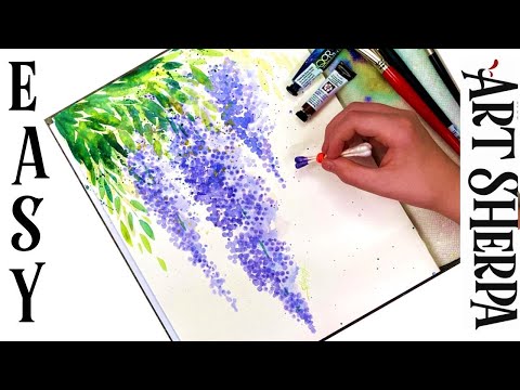 Easy How To Paint Watercolor Beach Step By Step, Acrylic To Watercolor By  The Art Sherpa