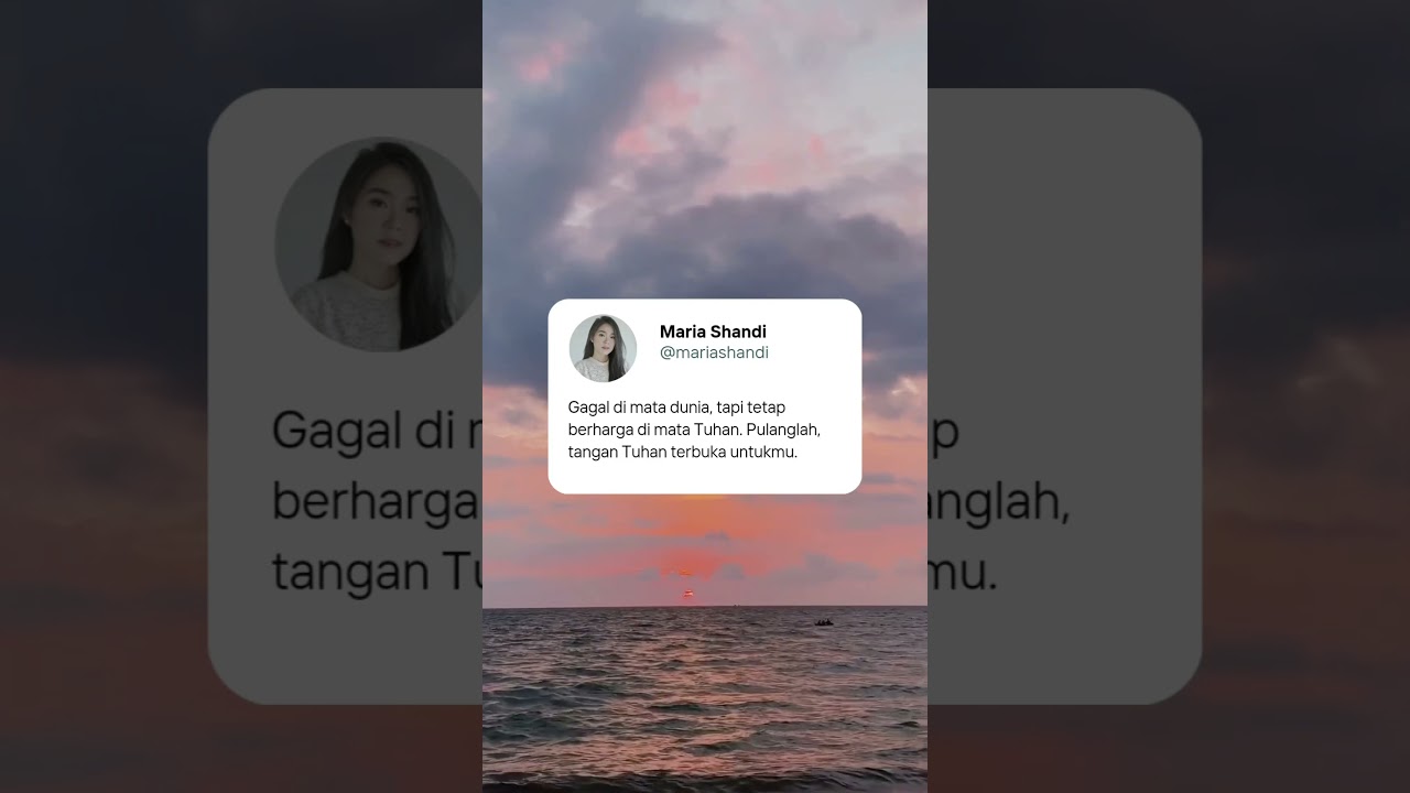Bahkan saat semua menjauh karena kegagalan, Tuhan tetap ada🤍