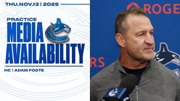 Head Coach Adam Foote Practice Media Availability (Nov 13, 2025)