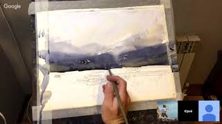 Акварель. Средиземноморский пейзаж с лодками. Трейлер. Акварель. Средиземноморский пейзаж с лодками. Трейлер.