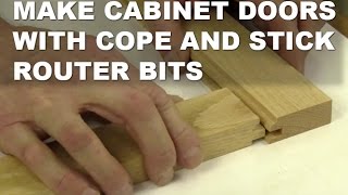 Learn how to make production style cabinet door joinery with your router table and the Freud Cope and Stick router bit set. 