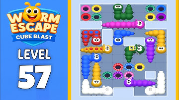 Worm Escape Cube Blast level 57 solution