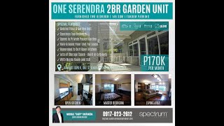 One serendra - bamboo 2-bedroom garden unit for rent @ 170k/month