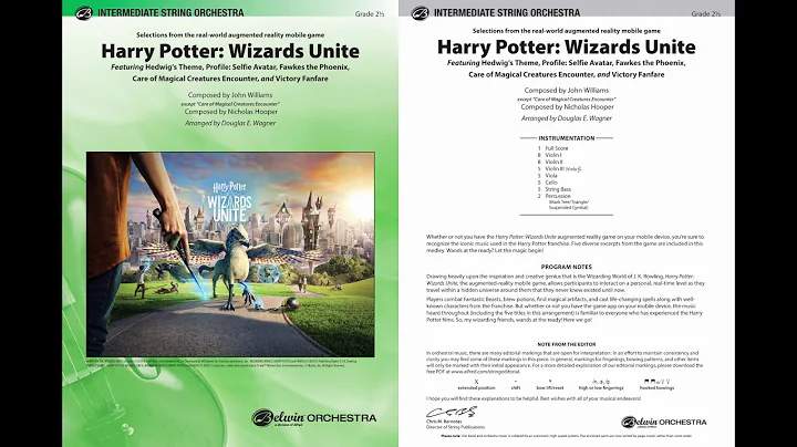 Harry Potter: Wizards Unite, arr. Douglas E. Wagne...