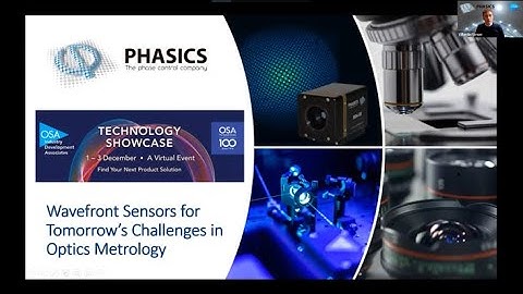 QWLSI Wavefront Sensors for Tomorrow’s Challenges in Optics Metrology - OIDA Technology Showcase -