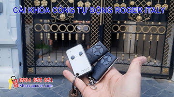 Cài thêm khóa cổng tự động Roger Italy | www.khoacuacuon.com