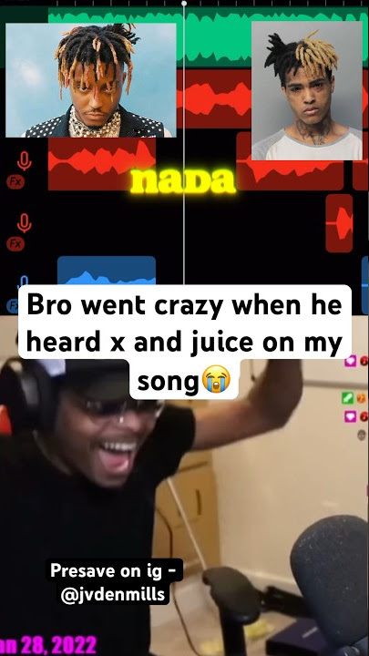 He went crazy when he heard them😭 Presave in my ig bio - jvdenmills #juicewrld #imdontai #reaction