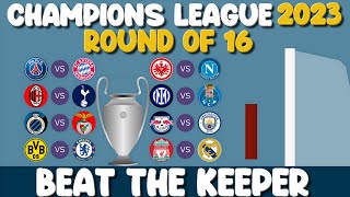 Beat the Keeper - Champions League 2022-2023 Round Of 16 in Algodoo
