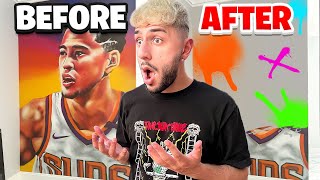 I Painted Over Brawadis Devin booker Wall!!