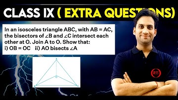 In an isosceles triangle ABC, with AB = AC, the bisectors of ∠ B and ∠ C intersect each other at O.