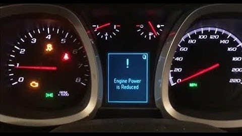 What is a Chevy Equinox "Engine Power is Reduced" Message