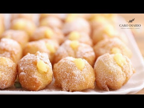 FRITTELLE DI CARNEVALE ALLA CREMA | RICETTA FACILE E VELOCE