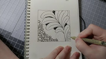 Easy Zentangle Pattern Tutorial with One Zentangle a Day - Day 7