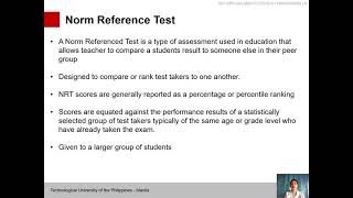Criterion Vs  Norm Reference test by: Reizelyn Villacrusis BSIE-ICT 2A