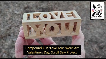 Compound Cut, Love You Word Art, Valentine
