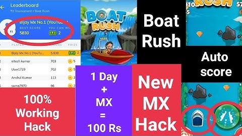 MX Player Boat Rush Game Hack Trick | MX player 2 rupees Boat Rush Game Hack Trick | MX player hack