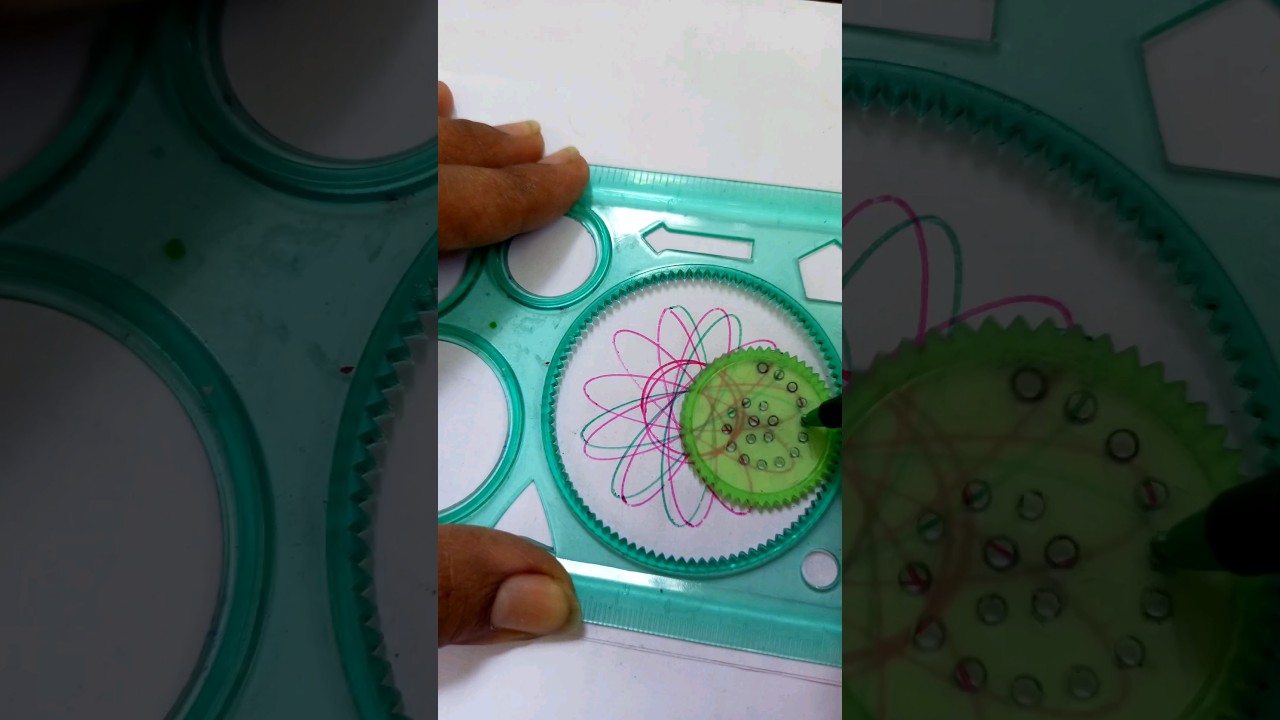how to draw colourful spirograph