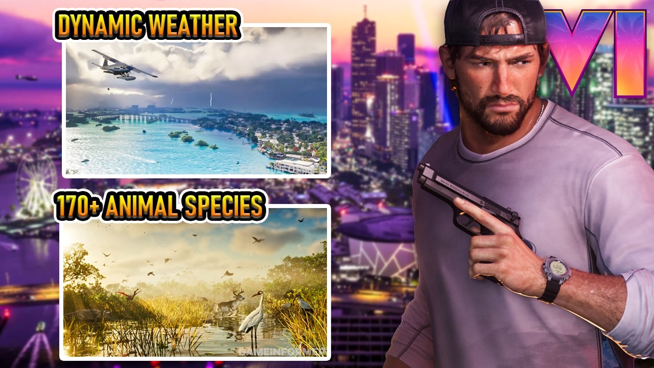 Video thumbnail for GTA 6 News: Dynamic Weather System, 170+ Animal Species, MORE!