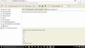 Order by - Sort Records in MySQL, H2Database - Intact Abode
