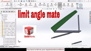 How to Apply Limit Angle Mate in SolidWorks