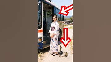 A brave cow stopped a bus and saved all the passengers from a snake