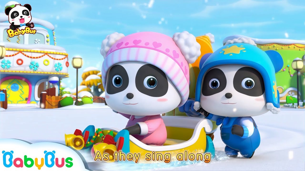 Baby Panda Rides Christmas Sleigh | Snowball Fight, Snowman, Flurry  | Christmas Story | BabyBus