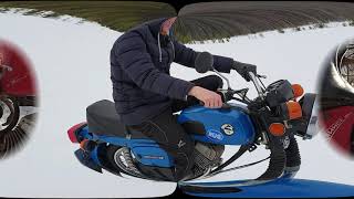 Наст 2019г Езда по снегу (наст) на мотоциклах Восход и Минск.